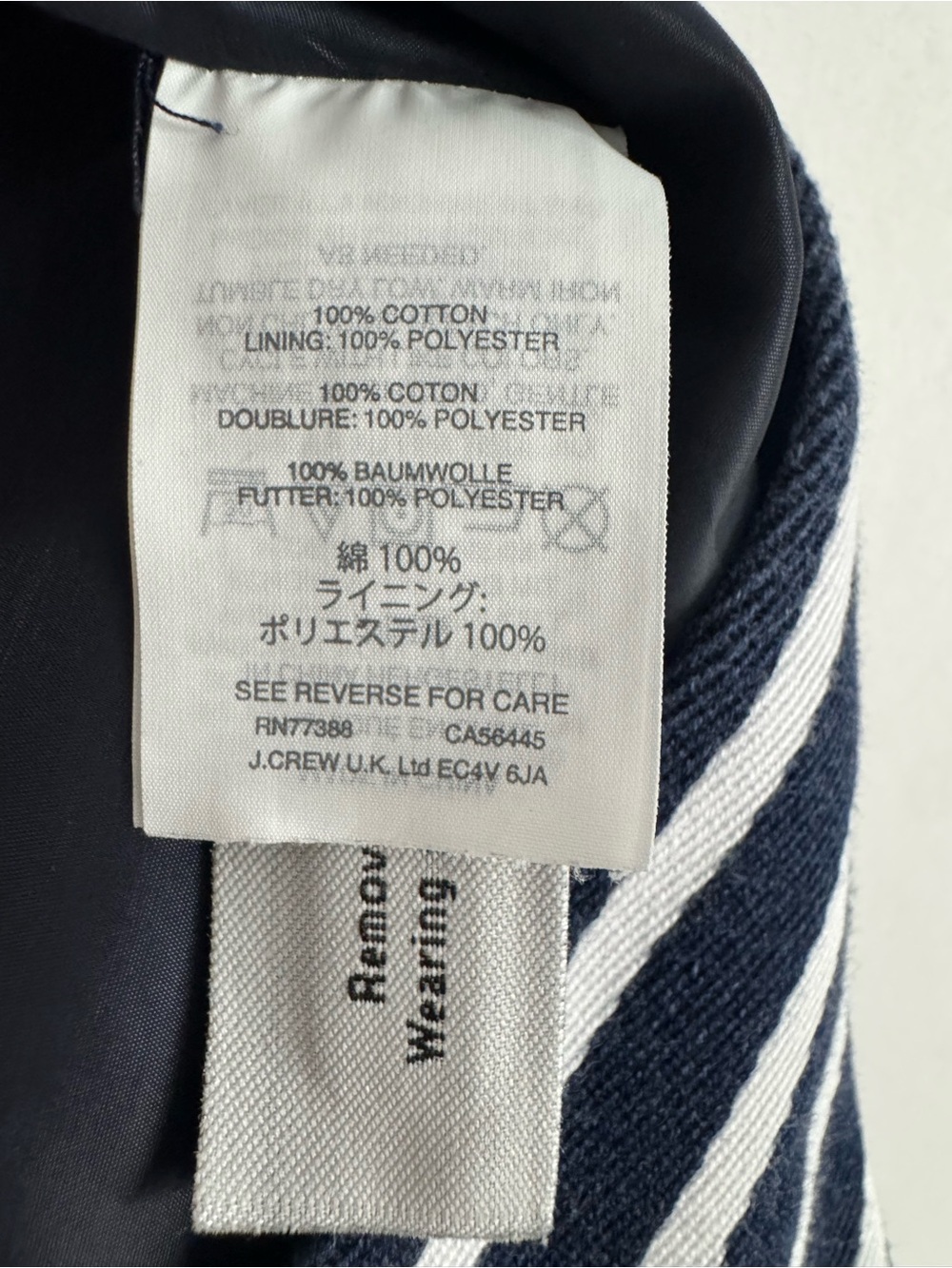 J. Crew Navy and Blue Striped Pencil Skirt - Picture 7 of 7